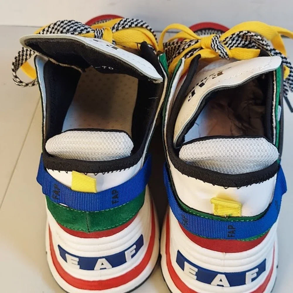 EAF Fashion  Multicolor Chunky Platform Sneakers‎ Womens Size 6.5 Streetwear Red